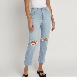 abrand jeans 94 s high slim ripped jeans